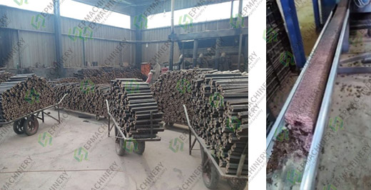 Walnut Shell charcoal Briquetting Plant Finished Cobs
